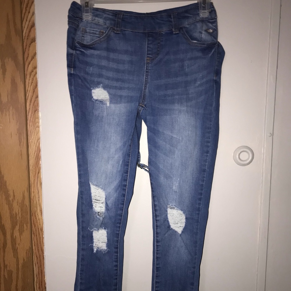 Blue jean overalls